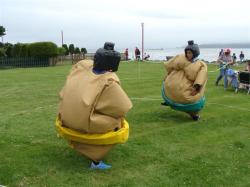 Sumo wrestling, Canada Day festivities Port Hardy, BC